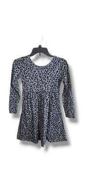Old Navy Girls Skater Twirl Dress Size 10/12 Leopard Print Fit and Flare